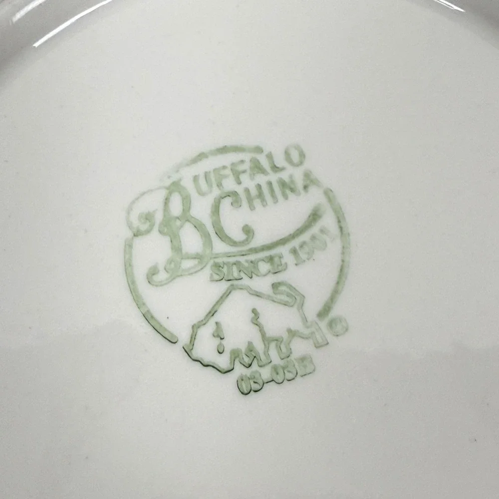 Set of 4x Buffalo China Vintage Restaurant Ware Cream Bread Plates 7 3/4